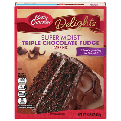 Betty Crocker Cake Mix Super Moist Delights Triple Chocolate Fudge - 15.25 Oz - Image 3