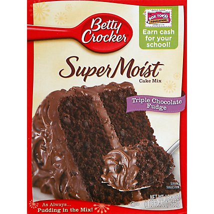 Betty Crocker Cake Mix Super Moist Delights Triple Chocolate Fudge - 15.25 Oz - Image 2