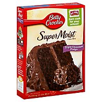 Betty Crocker Cake Mix Super Moist Delights Triple Chocolate Fudge - 15.25 Oz - Image 1