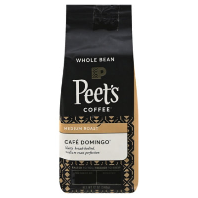 Peet's Cafe Domingo Medium Roast Whole Bean Coffee Bag - 12 Oz