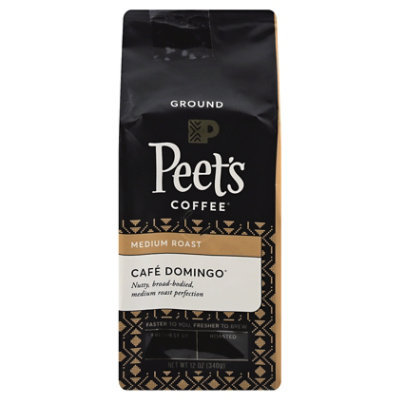 Peet's Cafe Domingo Medium Roast Ground Coffee Bag - 12 Oz