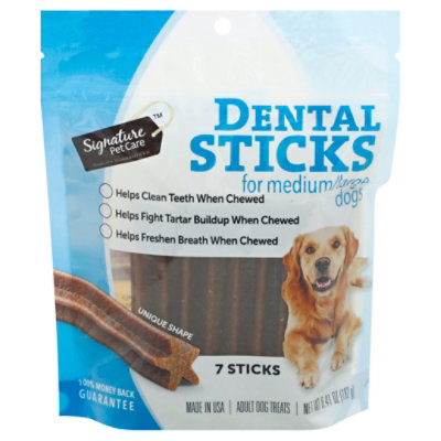 Signature Pet Care Dog Treat Dental Sticks 7 Count - 6.1 Oz