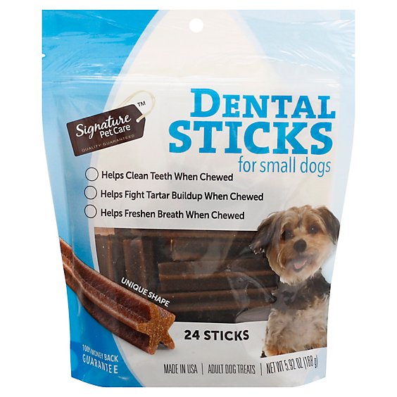 Signature Pet Care Dog Treat Dental Sticks 24 Count - 5.92 Oz