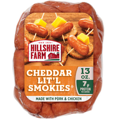 Hillshire Farm Cheddar Litl Smokies Smoked Sausage - 13 Oz