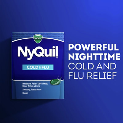 Vicks NyQuil Medicine For Cold & Flu Relief Nighttime LiquiCaps - 24 Count - Image 3