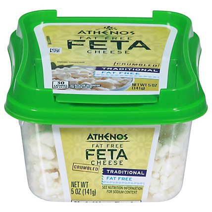 Athenos Cheese Feta Crumbled Fat Free - 5 Oz - Image 1