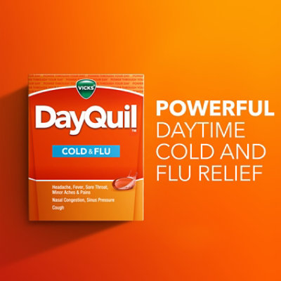 Vicks DayQuil Medicine For Cold & Flu Relief Multi Symptom Non Drowsy Liquicaps - 24 Count - Image 3