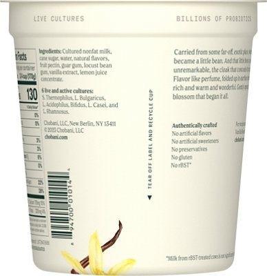 Chobani Non-Fat Vanilla Blended Greek Yogurt - 32 Oz - Image 6