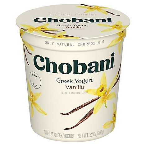 Chobani Yogurt Greek Blended Non-Fat Vanilla - 32 Oz