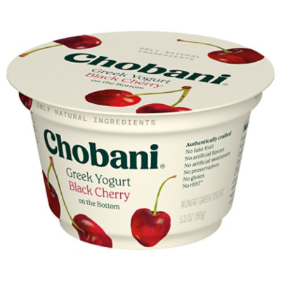 Chobani Non-Fat Cherry On The Bottom Black Greek Yogurt - 5.3 Oz - Image 2