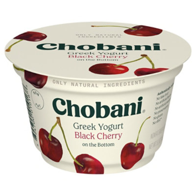 Chobani Yogurt Greek Non Fat On The Bottom Black Cherry - 5.3 Oz