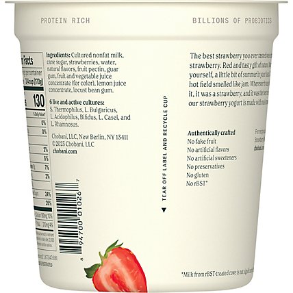 Chobani Yogurt Greek Blended Non-Fat Strawberry - 32 Oz - Image 6