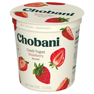 Chobani Non-Fat Strawberry Blended Greek Yogurt - 32 Oz - Image 2