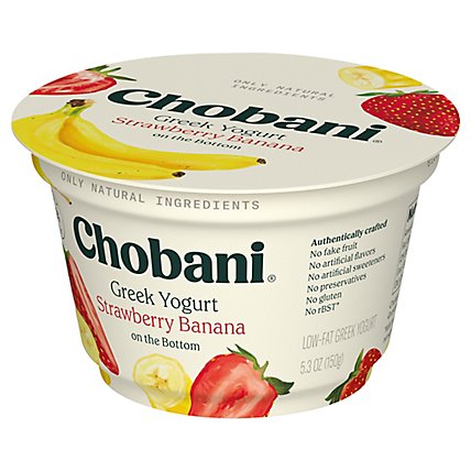 Chobani Yogurt Greek Low Fat On The Bottom Strawberry Banana - 5.3 Oz - Image 2