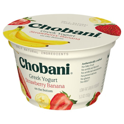 Chobani Low Fat Strawberry Banana On The Bottom Greek Yogurt - 5.3 Oz - Image 2