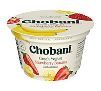 Chobani Yogurt Greek Low Fat On The Bottom Strawberry Banana - 5.3 Oz