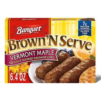 Banquet Brown N Serve Sausage Links Fully Cooked Maple 10 Count - 6.4 Oz - Image 2