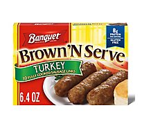 Banquet Brown N Serve Sausage Links Fully Cooked Turkey 10 Count - 6.4 Oz