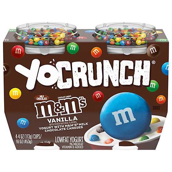 YoCrunch Low Fat Vanilla With M&Ms Yogurt - 4-4 Oz