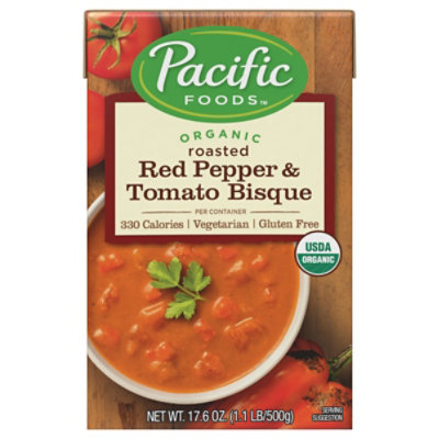 Pacific Organic Bisque Roasted Red Pepper & Tomato - 17.6 Oz