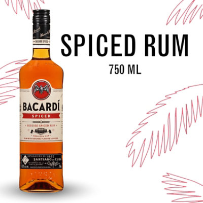 Bacardi Rum Oakheart Spiced 70 Proof - 750 Ml