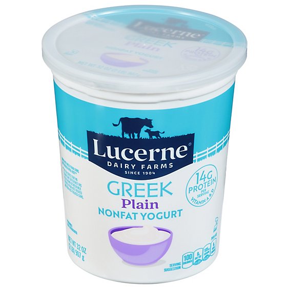 Lucerne Greek Yogurt Nonfat Plain - 32 Oz - Randalls