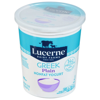 Yogurt - Greek 32 Oz Lucerne Plain - Randalls Nonfat