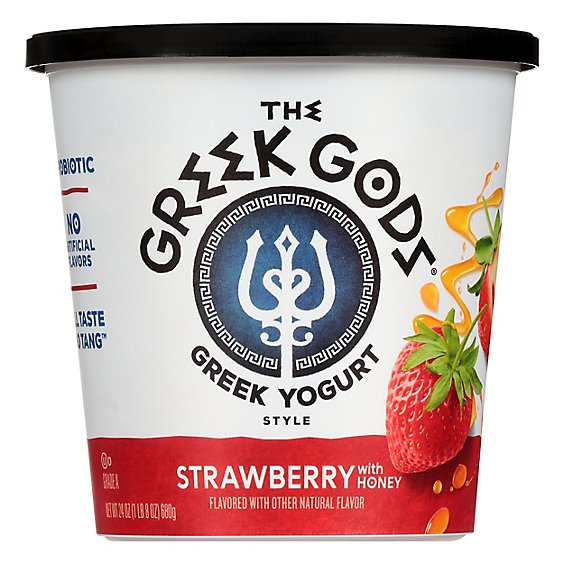 Greek Gods Yogurt Greek Style Honey Strawberry - 24 Oz