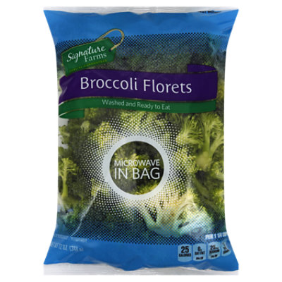 Signature SELECT/FARMS Broccoli Florets Steam In Bag - 12 Oz