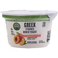 Open Nature Yogurt Greek Nonfat Strained Fruit on the Bottom Peach - 5.3 Oz - Image 2