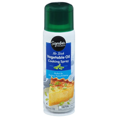 Signature SELECT Cooking Spray No Stick Vegetable Oil Aerosol - 6 Oz