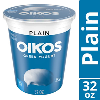 Oikos Greek Yogurt Blended Nonfat Plain - 32 Oz - safeway