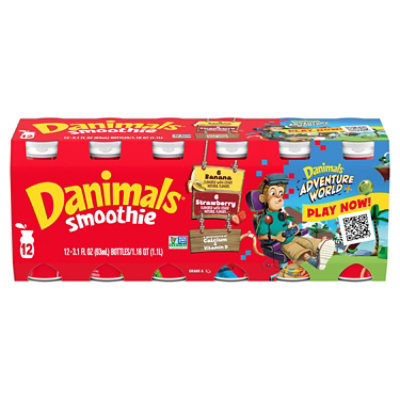 Danimals Smoothie Banana & Strawberry Variety Pack - 12-3.1 Fl. Oz.