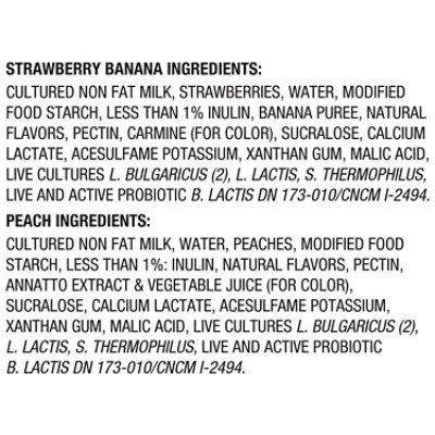 Activia 60 Calories Probiotic Strawberry Banana And Peach Variety Pack Nonfat Yogurt  12-4 Oz - Image 4