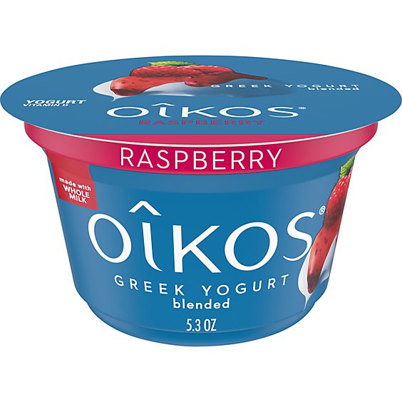 Oikos Whole Milk Raspberry Greek Yogurt 5.3 Oz