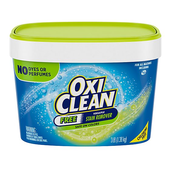 OxiClean Versatile Stain Remover Powder Free Laundry Stain Remover - 3 Lb
