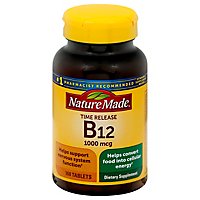 Nature Made Dietary Supplement Tablets Vitamin B-12 Timed Release 1000 mcg - 160 Count - Image 3