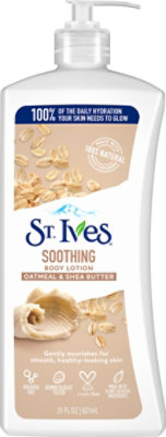 St. Ives Body Lotion Naturally Soothing Oatmeal & Shea Butter - 21 Fl. Oz. - Image 2