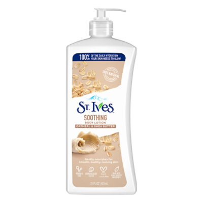 St. Ives Body Lotion Naturally Soothing Oatmeal & Shea Butter - 21 Fl. Oz.