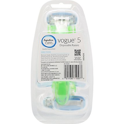 Signature Care Vogue 5 Razor Disposable 5 Blade Technoolgy - 3 Count - Image 4