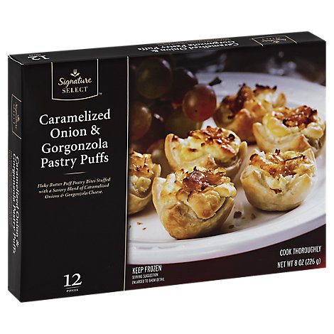 Signature SELECT Pastry Puffs Caramelized Onion & Gorgonzola 12 Count - 8 Oz