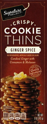 Signature SELECT Cookie Thins Crispy Ginger Spice - 5 Oz - Image 2