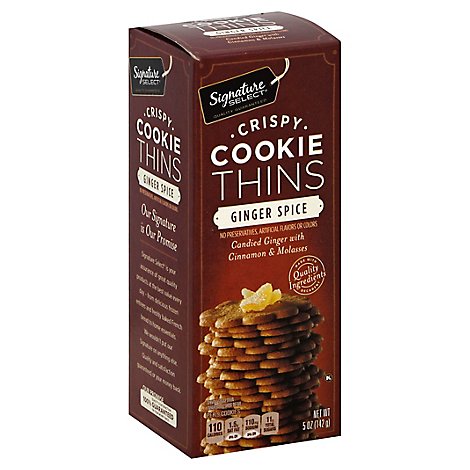 Signature SELECT Cookie Thins Crispy Ginger Spice - 5 Oz