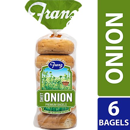 Franz Bagels Premium Sweet Onion 6 Count - 18 Oz - Image 1
