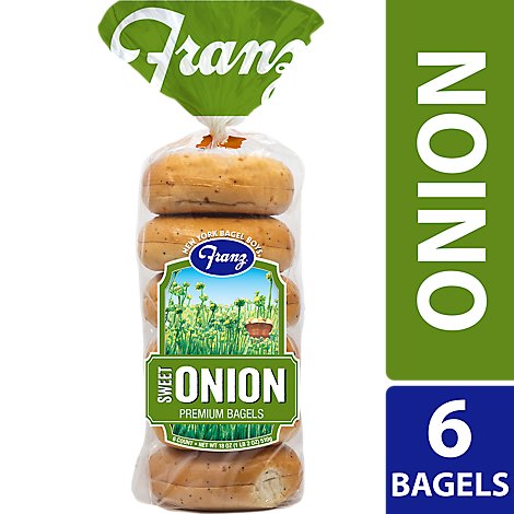 Franz Bagels Premium Sweet Onion 6 Count - 18 Oz