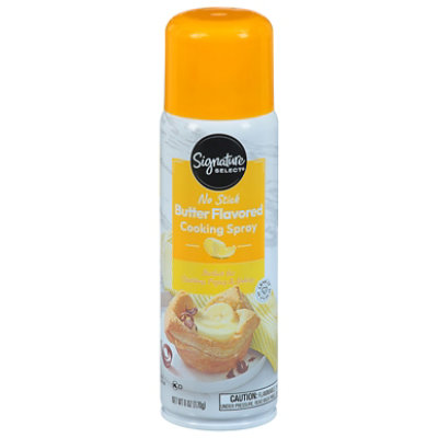 Signature SELECT Cooking Spray No Stick Butter Flavored Aerosol - 6 Oz