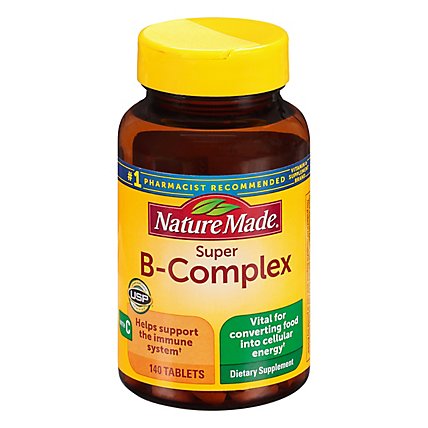 Nature Made Dietary Supplement Tablets Vitamin B-Complex Super + Vitamin C - 140 Count - Image 3