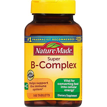 Nature Made Dietary Supplement Tablets Vitamin B-Complex Super + Vitamin C - 140 Count - Image 2