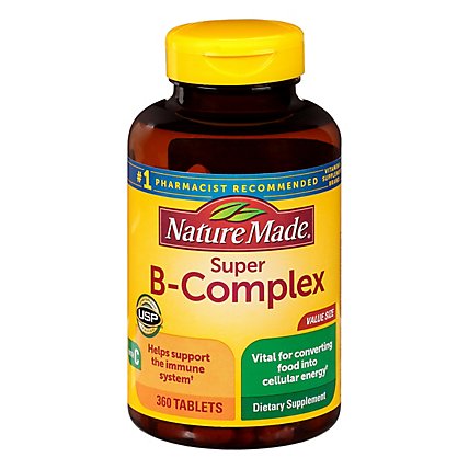 Nature Made Tablets Super B Complex With Vitamin C & Folic Acid Dietary Sup - 360 Count - Image 3