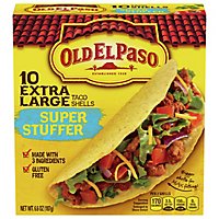 Old El Paso Taco Shells Extra Large Super Stuffer Box 10 Count - 6.6 Oz - Image 3